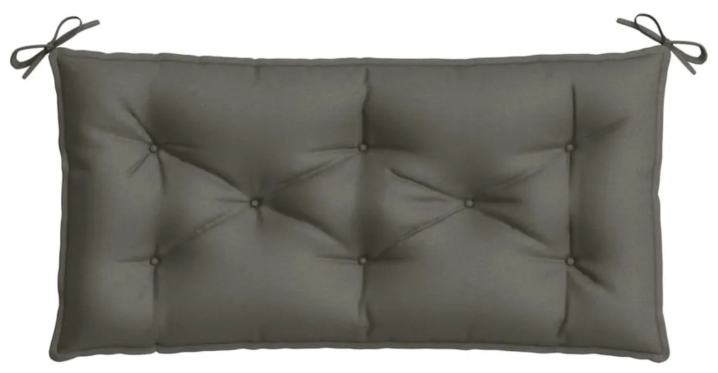 Almofadão banco jardim 100x50x7cm mesclado tecido cinza-escuro