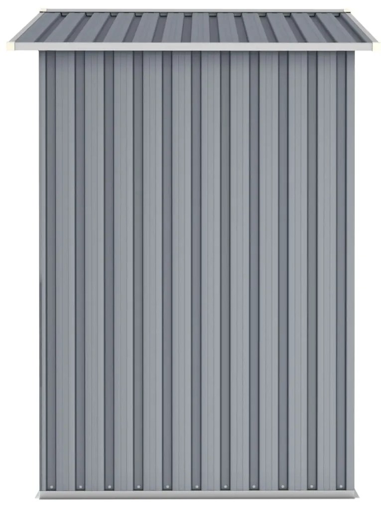 Abrigo de jardim 205x129x183 cm aço galvanizado cinzento