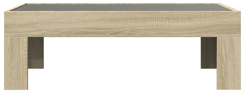 Mesa de centro luzes LED Infinity 90x50x30 cm carvalho sonoma