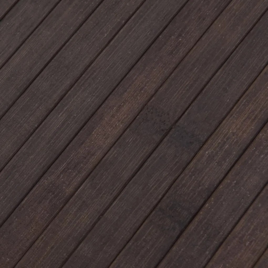 Tapete retangular 80x100 cm bambu castanho-escuro