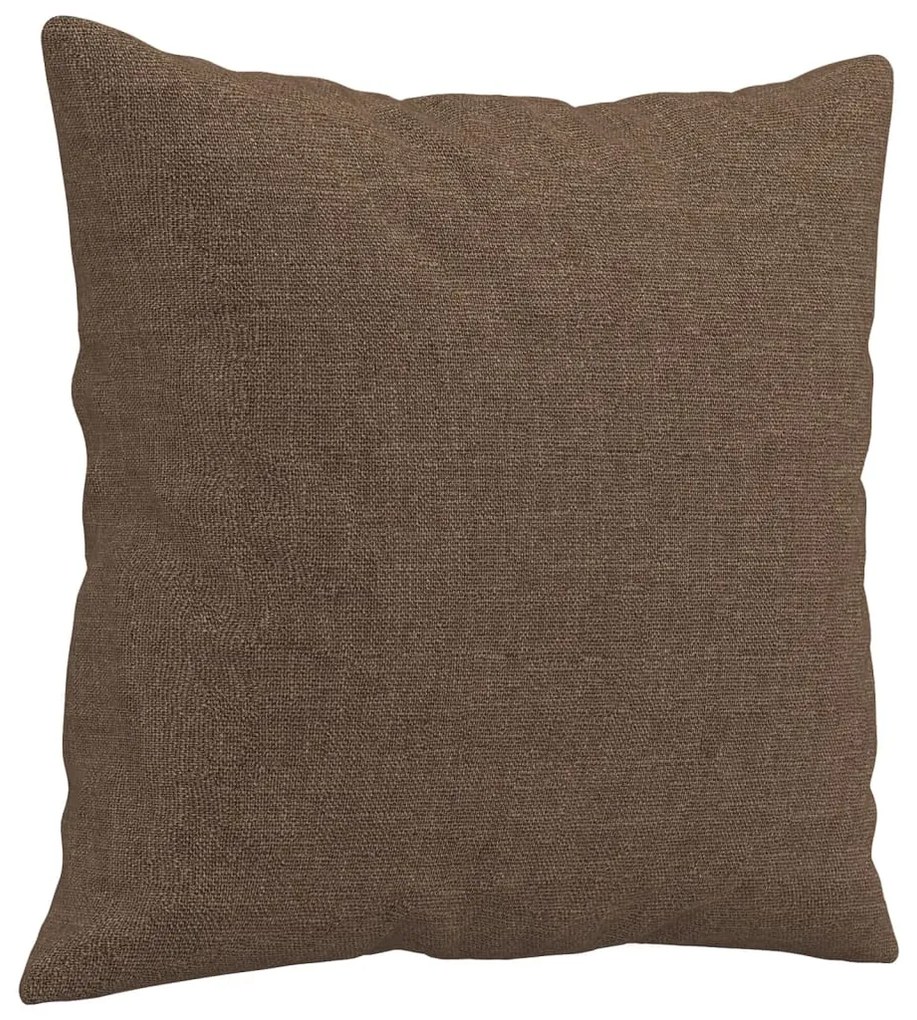 Sofá 2 lugares + almofadas decorativas 120 cm tecido castanho