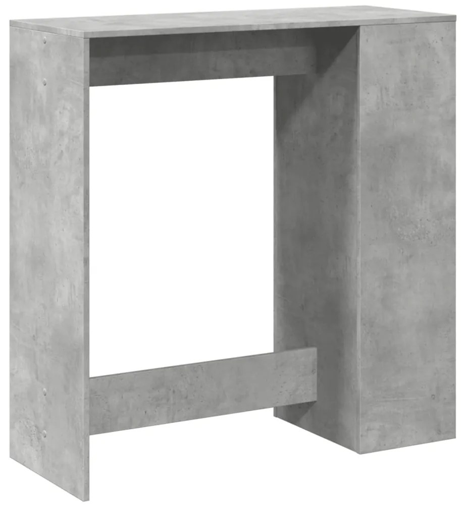 Mesa de bar c/ prateleiras derivados de madeira cinza cimento