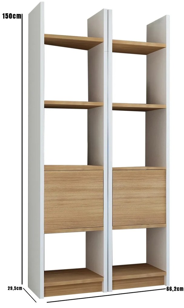 Estante Esbi – Branco – 66,2 cm x 150 cm x 29,5 cm