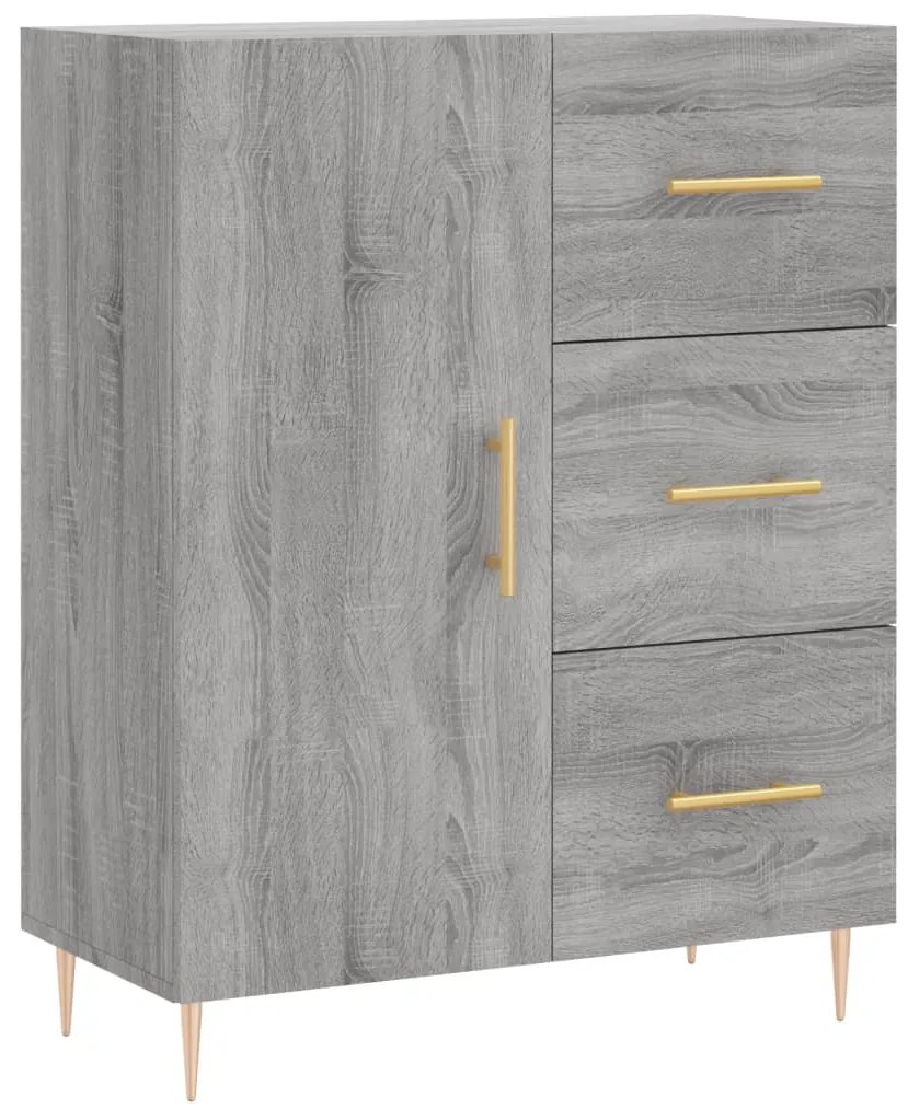 Armário alto 69,5x34x180 cm derivados de madeira sonoma cinza
