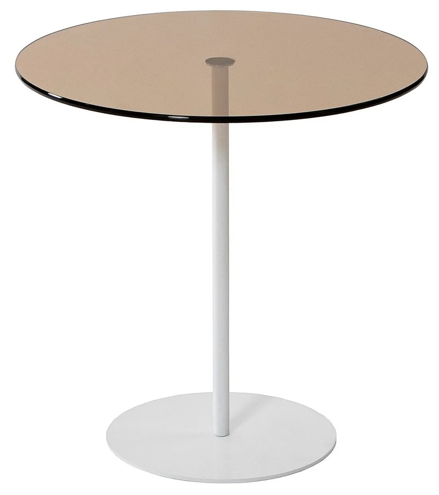 Mesa Lateral Chill-Out – Branco Bronze – 50cm x 50cm x 50cm