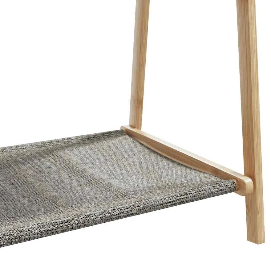 Roupeiro com prateleiras 106x34x102 cm bambu