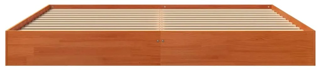 Cama sem colchão 180x200 cm pinho maciço castanho-mel
