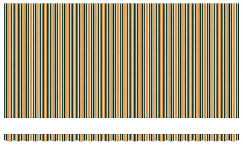 Toldo Retrátil Automático com LED Verde e Amarelo 600x300 cm