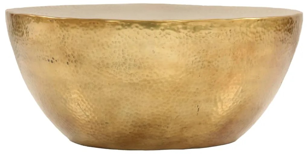Mesa de centro em alumínio martelado 70x30 cm bronze