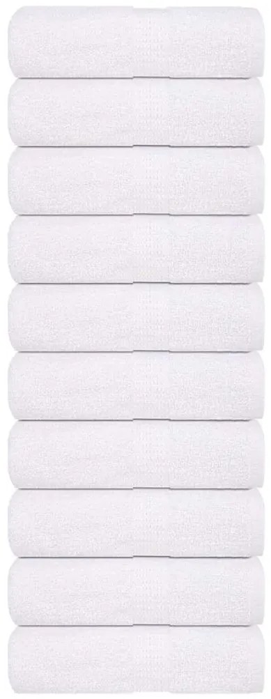 vidaXL Panos 10 pcs 15x21 cm 360 gsm 100% algodão branco