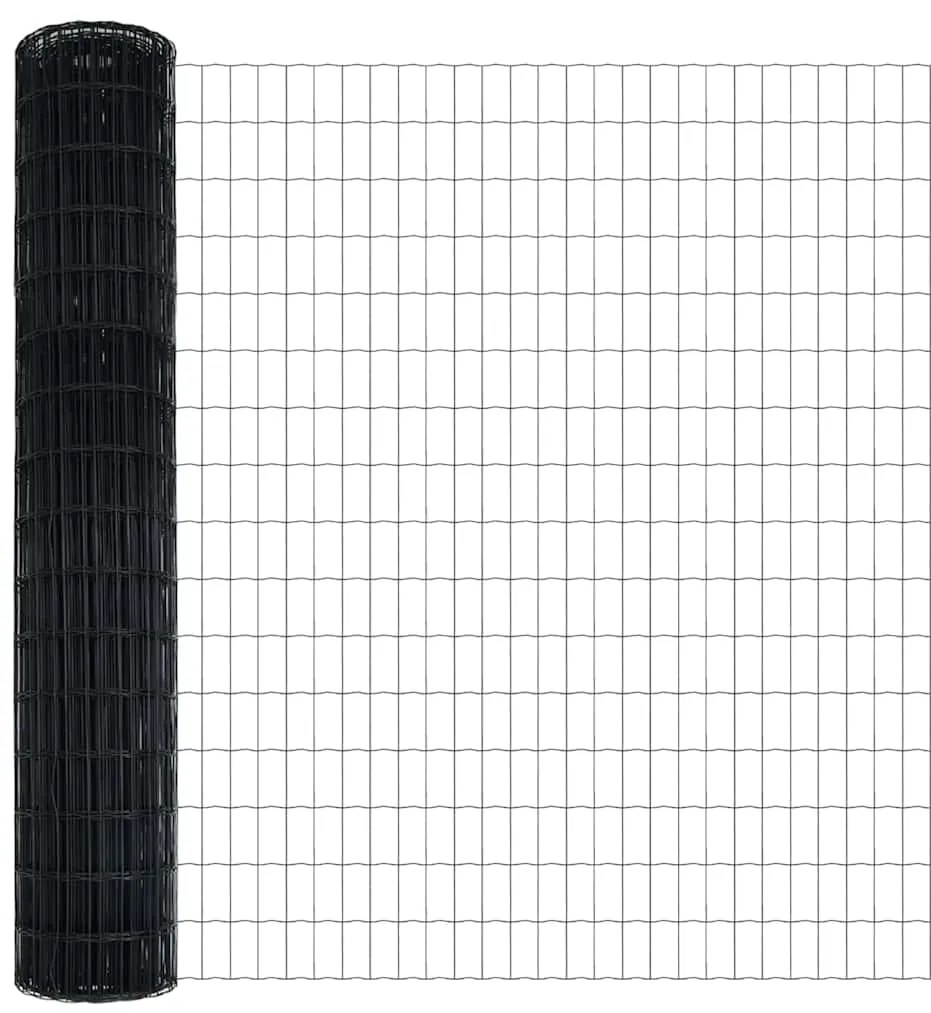 Cerca Euro da com 7 postes de espeto, 1,5 x 10m, em Aço Galvanizado Ci