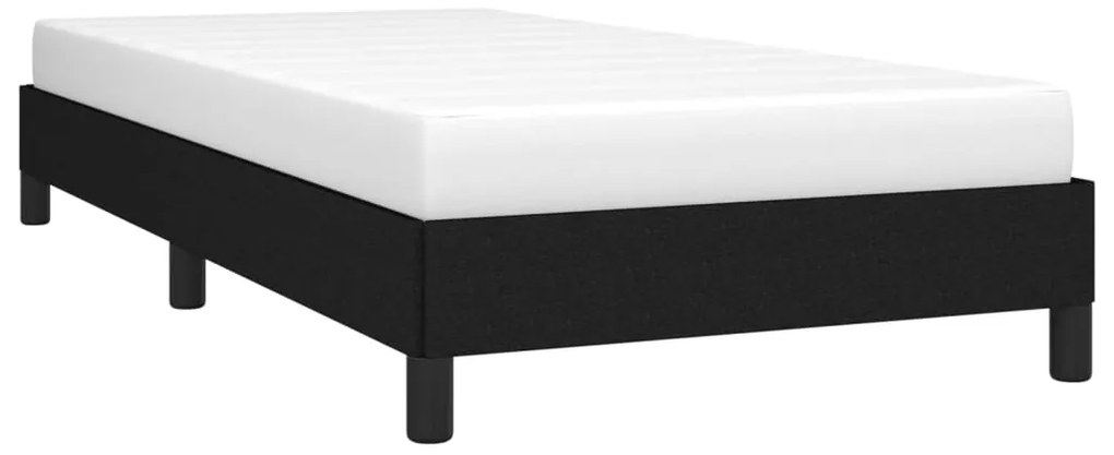Estrutura de cama sem colchão 100x200 cm tecido preto