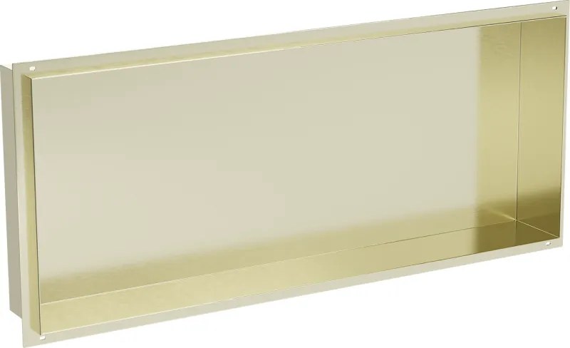 Mexen X-Wall-NR prateleira embutida sem flange 75 x 30 cm, dourada escovada - 1951753010