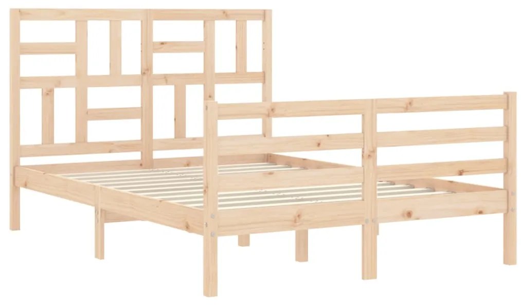 Estrutura de cama com cabeceira 120x200 cmmadeira maciça