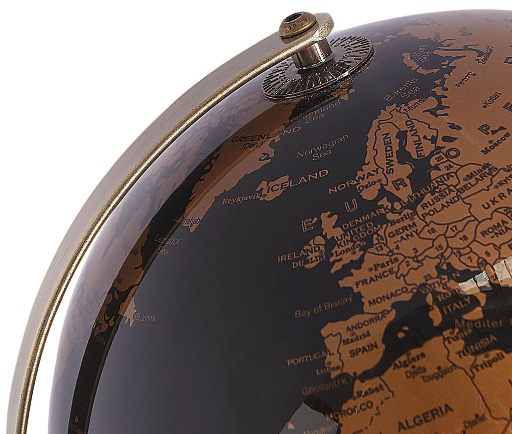 Globo decorativo em preto e cobre com LED 32 cm MAGELLAN Beliani