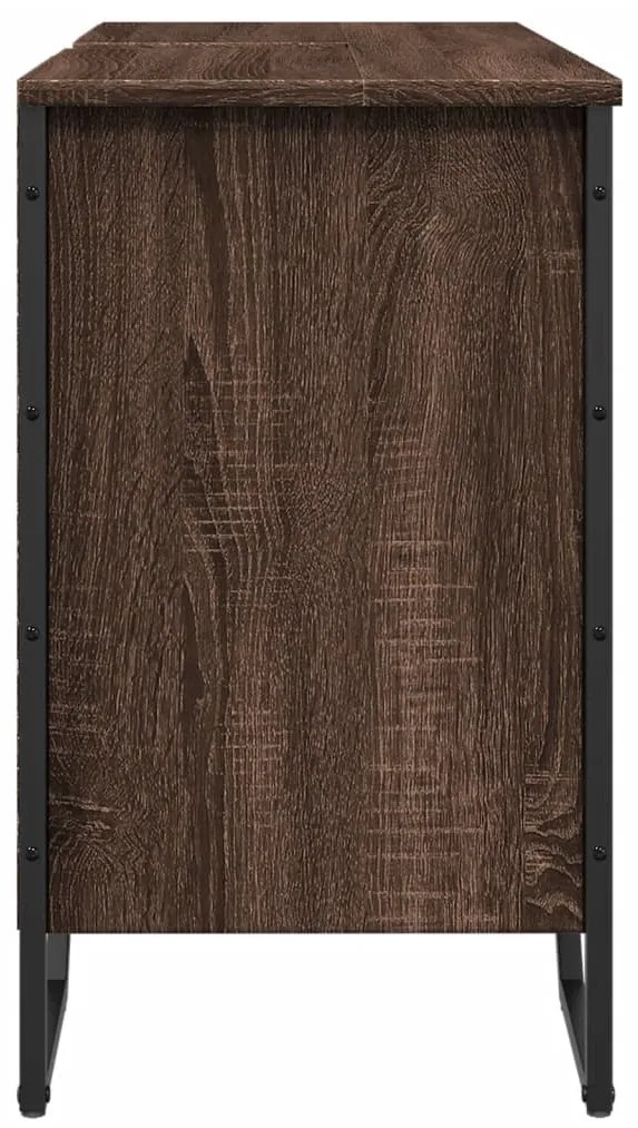 Móvel p/ lavatório 91x35x60 cm deriv. madeira carvalho castanho