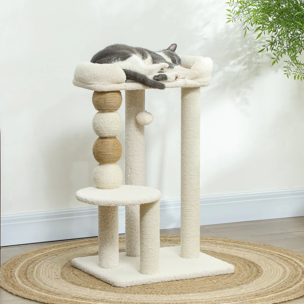 PawHut Arranhador para Gatos Altura 76 cm Arranhador para Gatos com Es