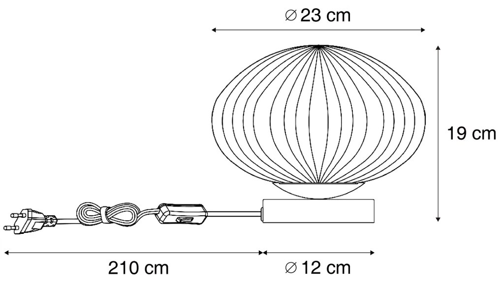 Candeeiro de Mesa Design Latão com Vidro Opal - Mochi Design
