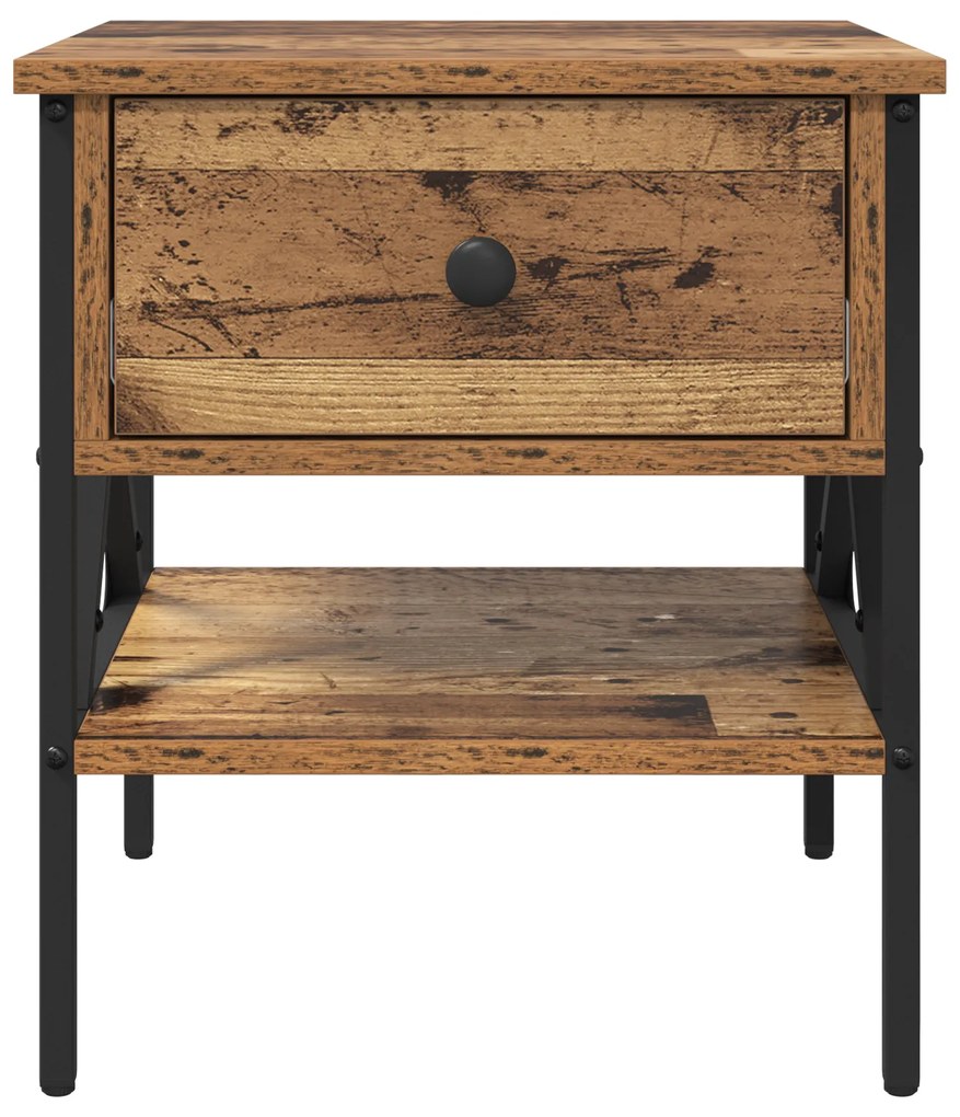 Mesa de Cabeceira Madeira Velha 40x42x45 cm Madeira Engenharia