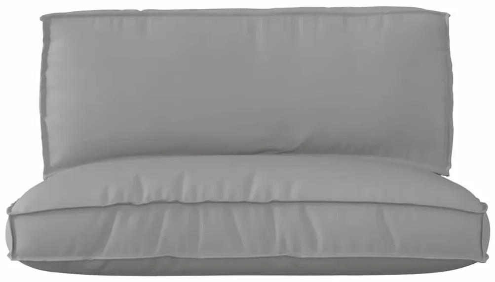 Conjunto de Almofadas de Palete 2 Peças Cinza Tecido Oxford