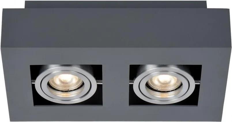 ITALUX IT8002S2-BK/AL - Iluminação de teto CASEMIRO 2xGU10/50W/230V