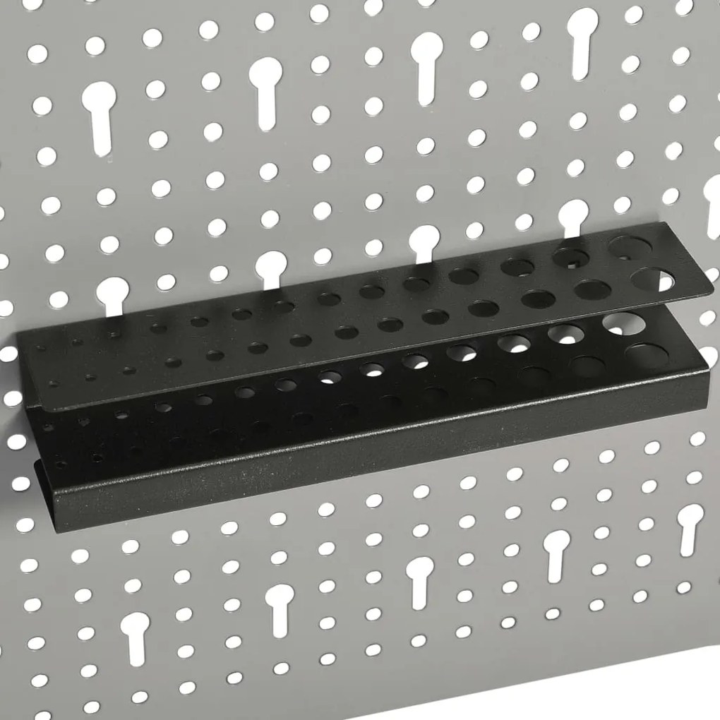 Placas perfuradas de parede 3 pcs 40x58 cm aço