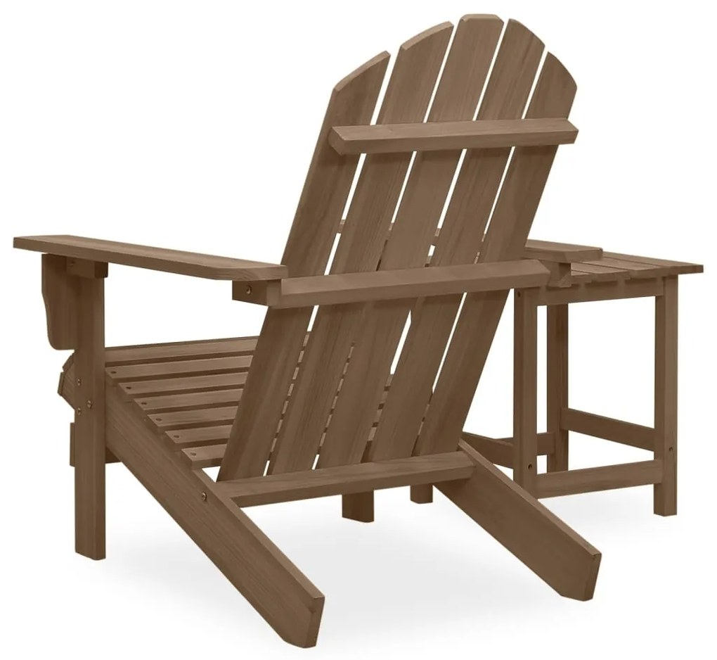 Cadeira de jardim Adirondack com mesa madeira de abeto castanho