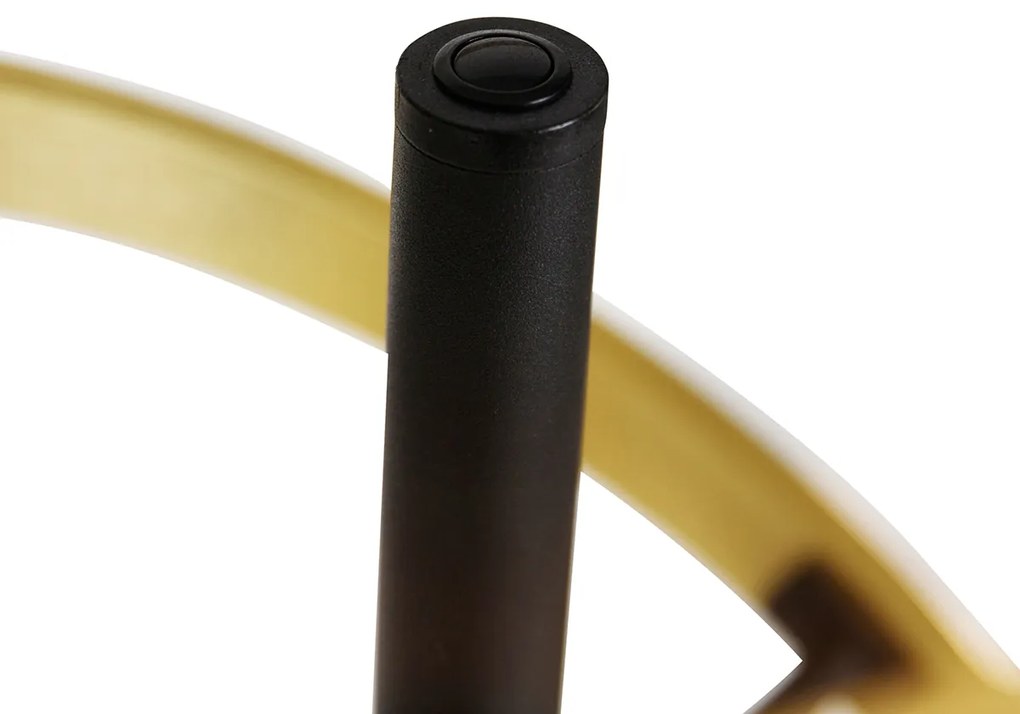 Candeeiro de pé dourado com LED dimmer 3 níveis Kelvin - Henk Design