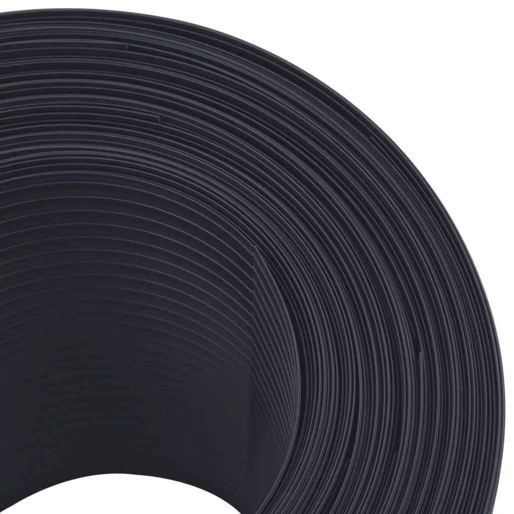 Telas privacidade para jardim 10 pcs 252,5x19 cm PVC preto