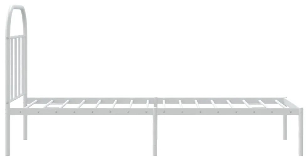 Estrutura de cama sem colchão com cabeceira 75x190 cm branco