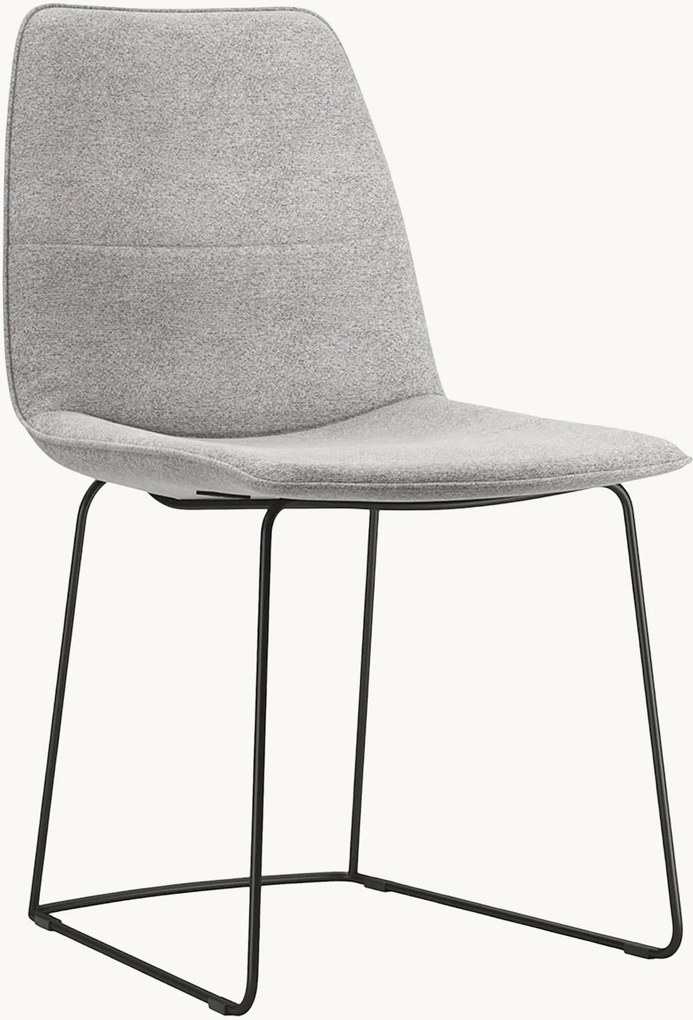 Cadeira de jantar estofada freistil117, cinza