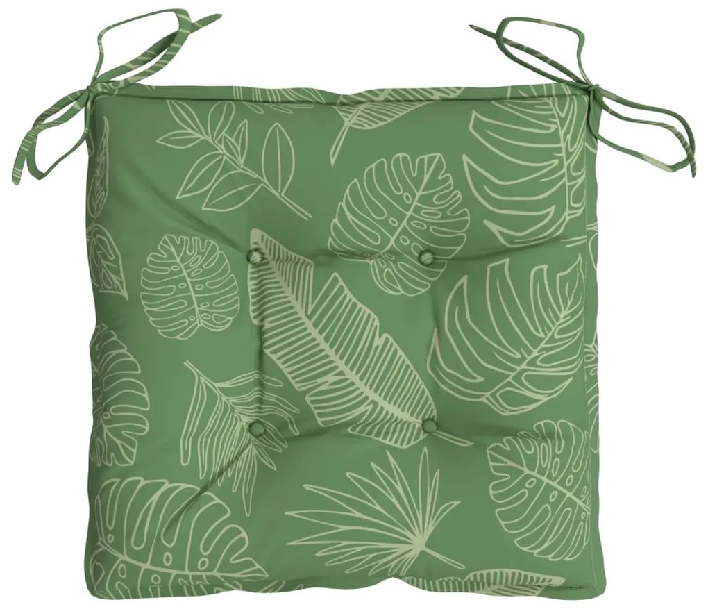 Almofadões p/ cadeira 2 pcs 50x50x7 cm tecido padrão folhas