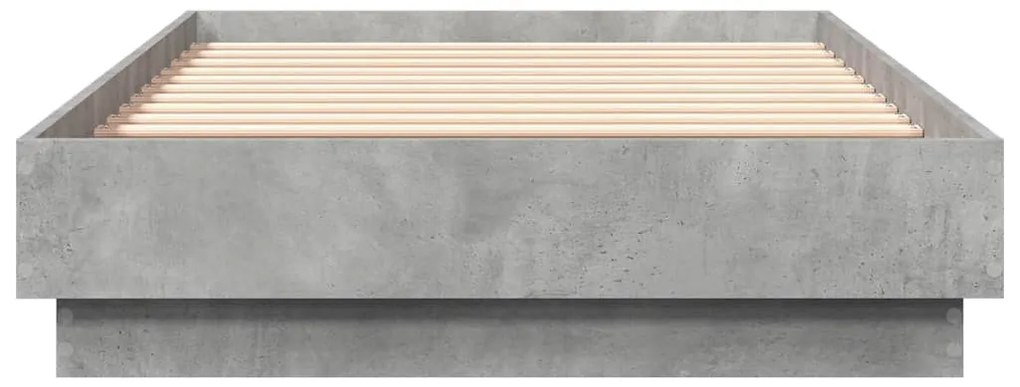 Estrutura de cama 90x190 cm derivados de madeira cinza cimento