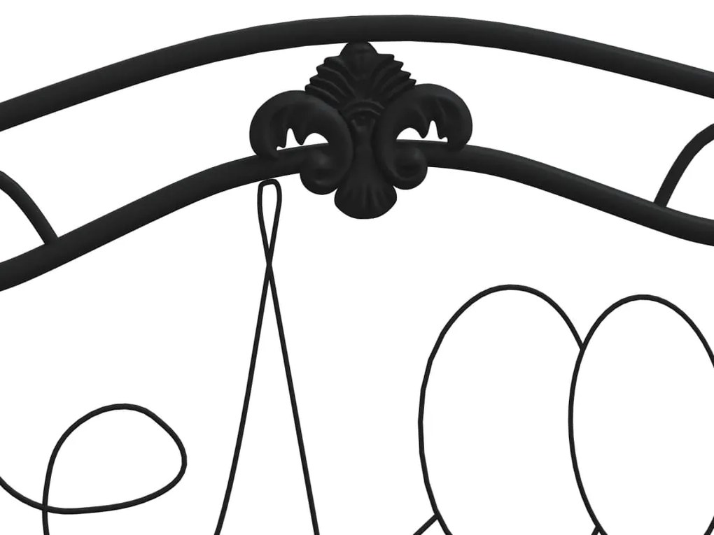 Banco de jardim de 2 lugares 104 cm aço preto