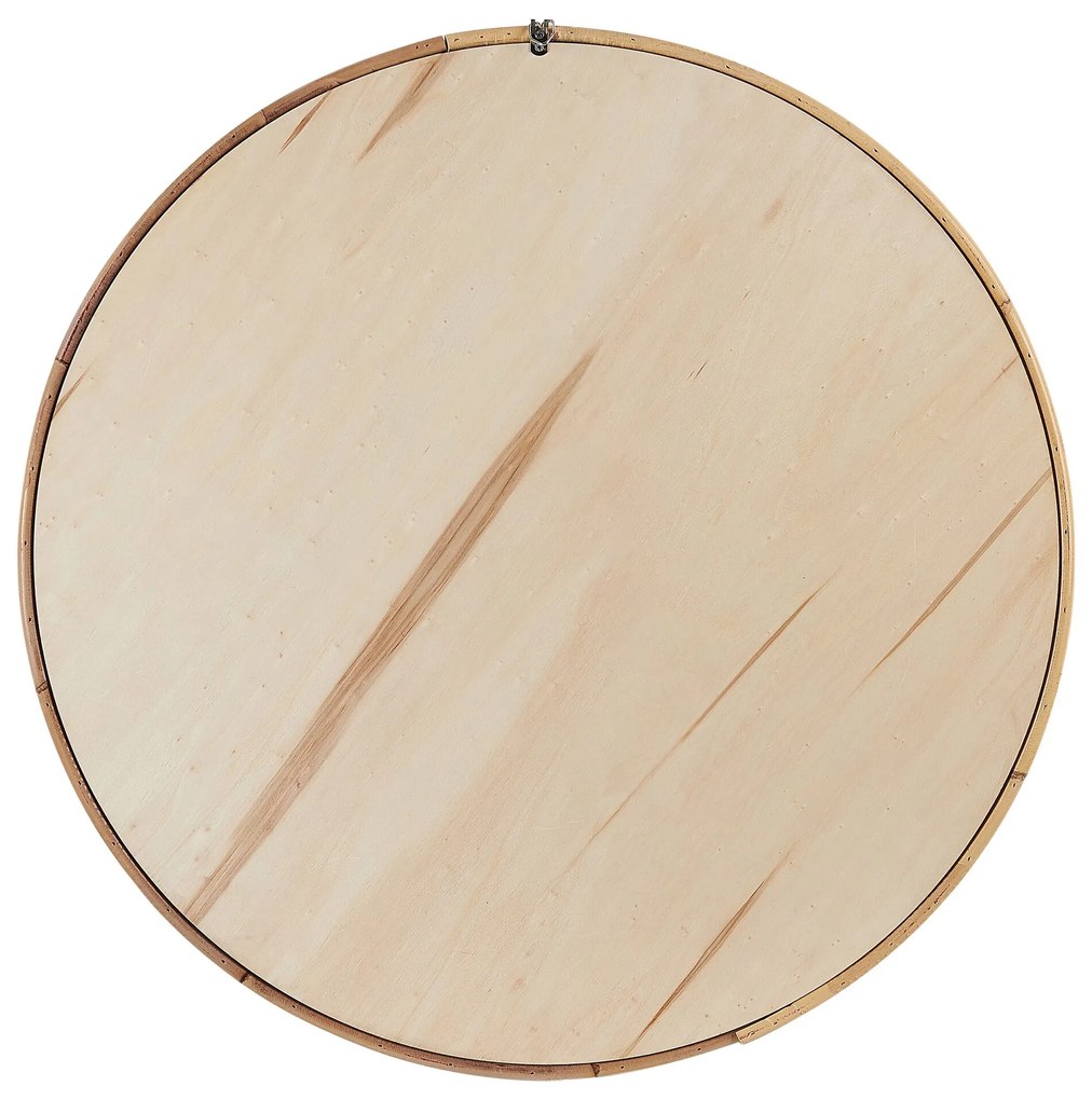 Espelho de parede em rattan cor natural ⌀ 60 cm BARUNG Beliani
