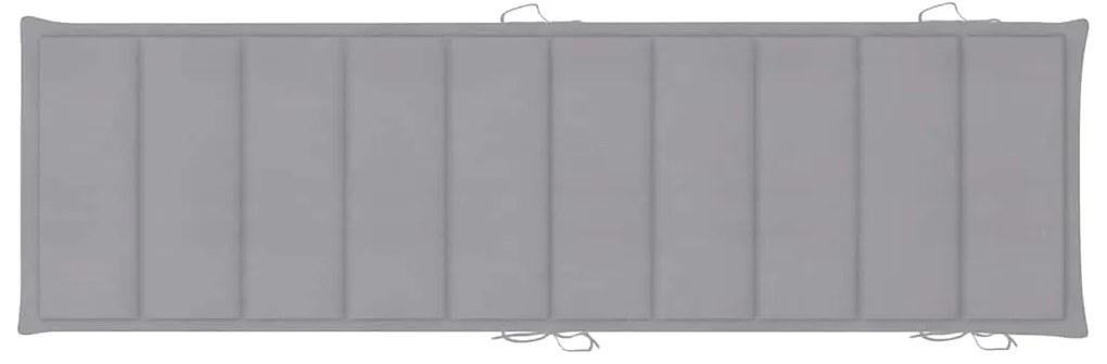 Espreguiçadeiras com mesa e almofadões 2 pcs acácia maciça