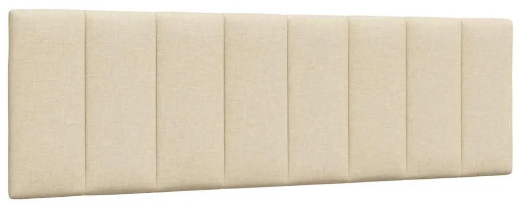 vidaXL Almofadão de cabeceira 160 cm tecido creme