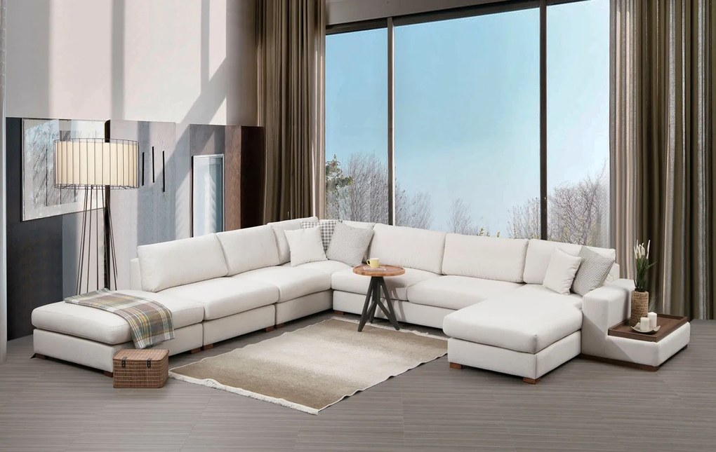 Corner Sofa Loop – Branco – 374 cm x 428 cm