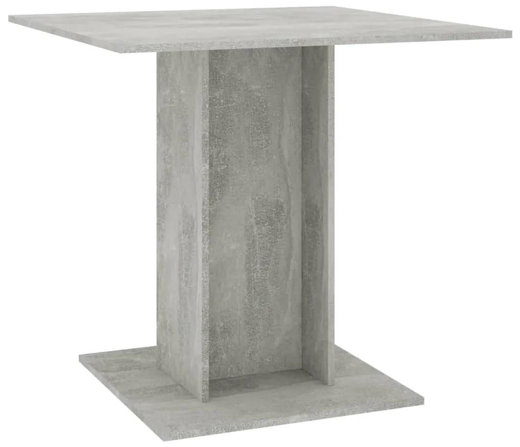 Mesa de jantar 80x80x75 cm contraplacado cinzento cimento
