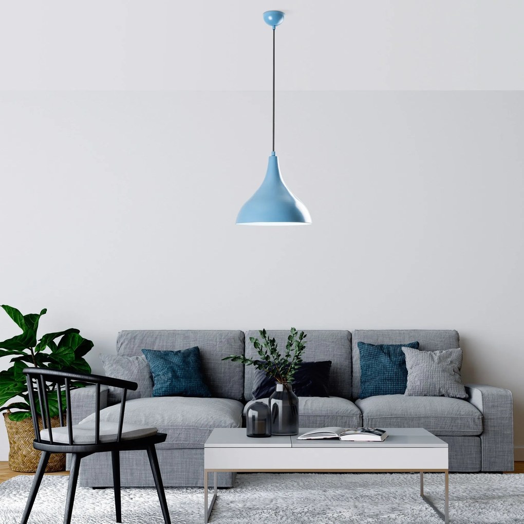 Chandelier Bitlis – Azul Claro – Ø22 h:26 cm