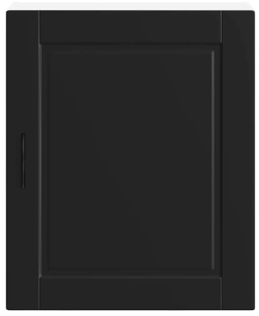 Armários parede cozinha 2 pcs Porto madeira engenheirada preto