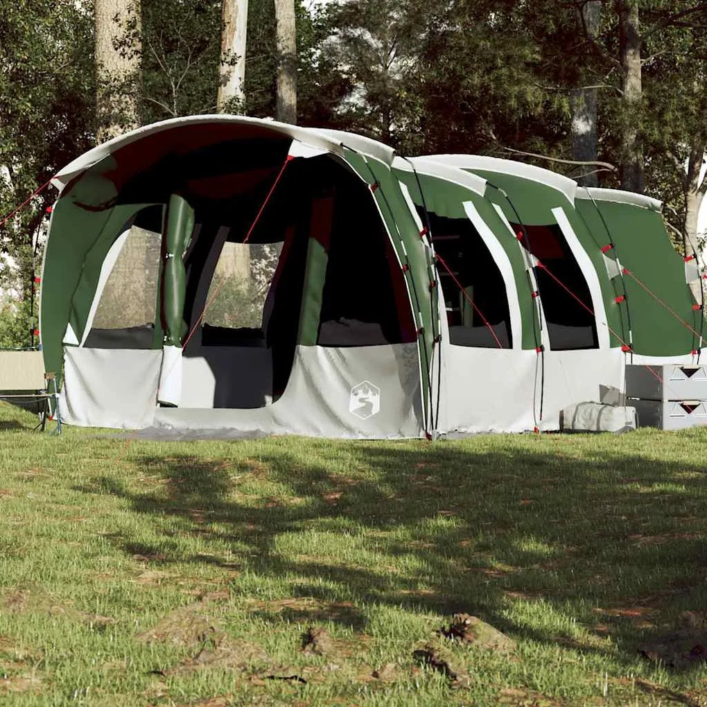 Tenda familiar túnel para 8 pessoas impermeável verde