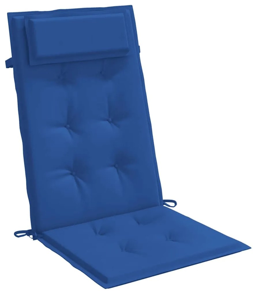 Almofadões cadeira encosto alto 4 pcs tecido oxford azul real