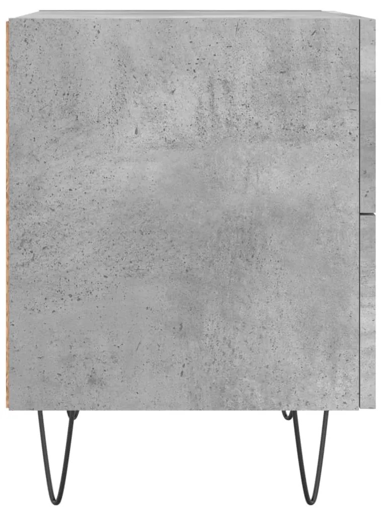 Mesa de cabeceira derivados de madeira cinza cimento