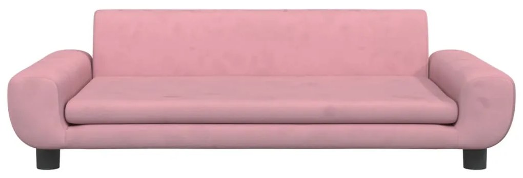 Sofá infantil 100x54x33 cm veludo rosa