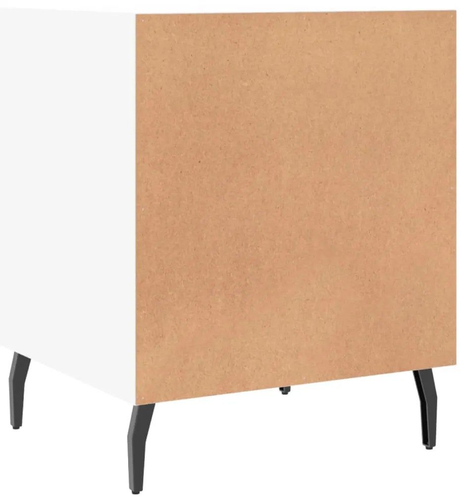 Mesa de cabeceira 2 pcs 40x40x50 cm derivados de madeira branco