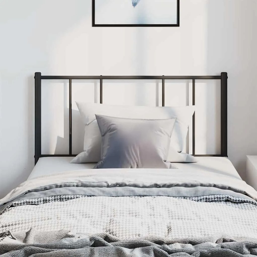 Cabeceira de cama 100 cm metal preto
