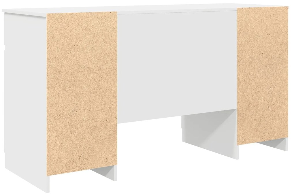 Mesa vidaXL Branca 140x49x76 cm Madeira engenheirada