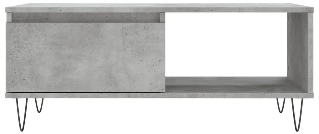 Mesa de centro 90x50x36,5 cm derivados madeira cinzento cimento