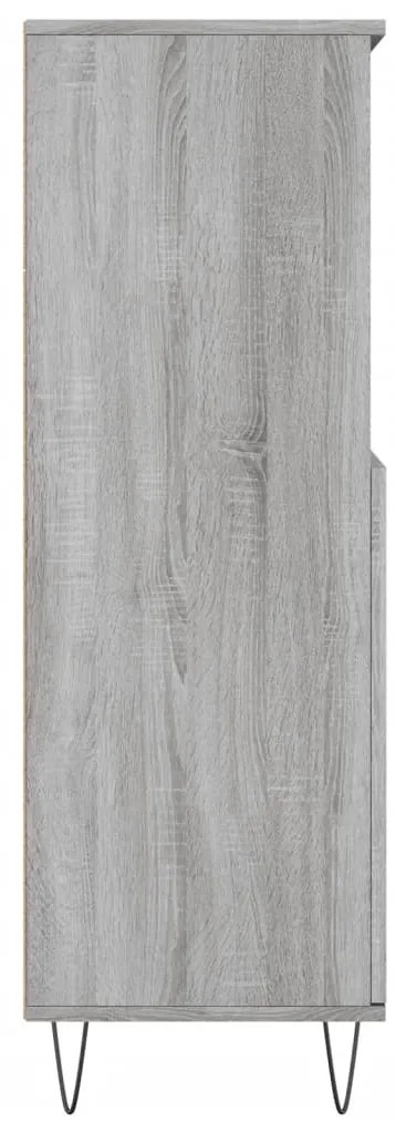 Aparador alto 60x36x110 cm derivados de madeira cinzento sonoma